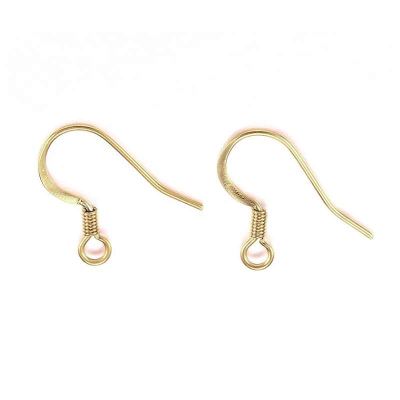 2x Gancho pendientes 14x17mm Acero inox Ion plating - - Crystaldreams Abalorios