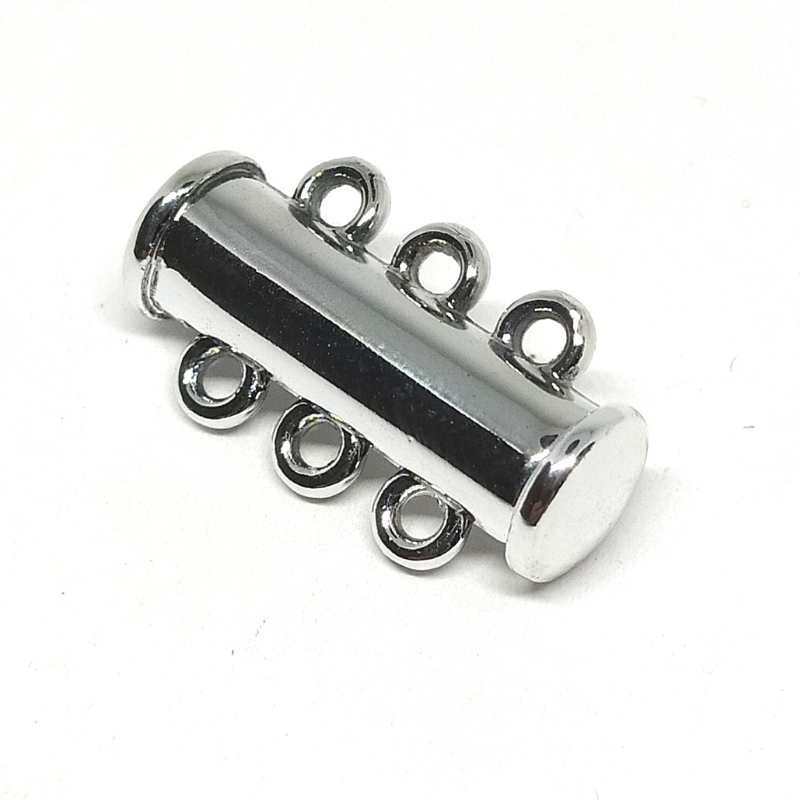 Cierre Magnetico - 6 anillas - 20x5mm - Platinum - - Crystaldreams Abalorios