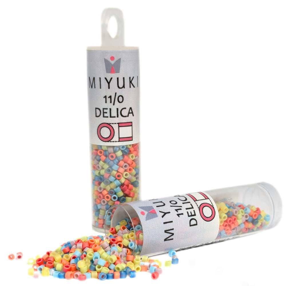 DB-MIX43 Tubo Miyuki Delica 11/0 Matte Rainbow Mix 7,2gr - Miyukilandia