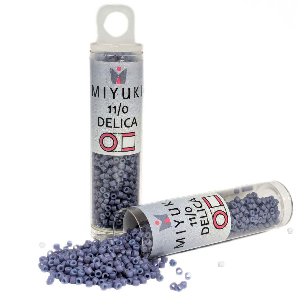 DB0799 Tubo Miyuki Delica 11/0 Dyed Matte Opaque Lavender 7,2gr - Miyukilandia