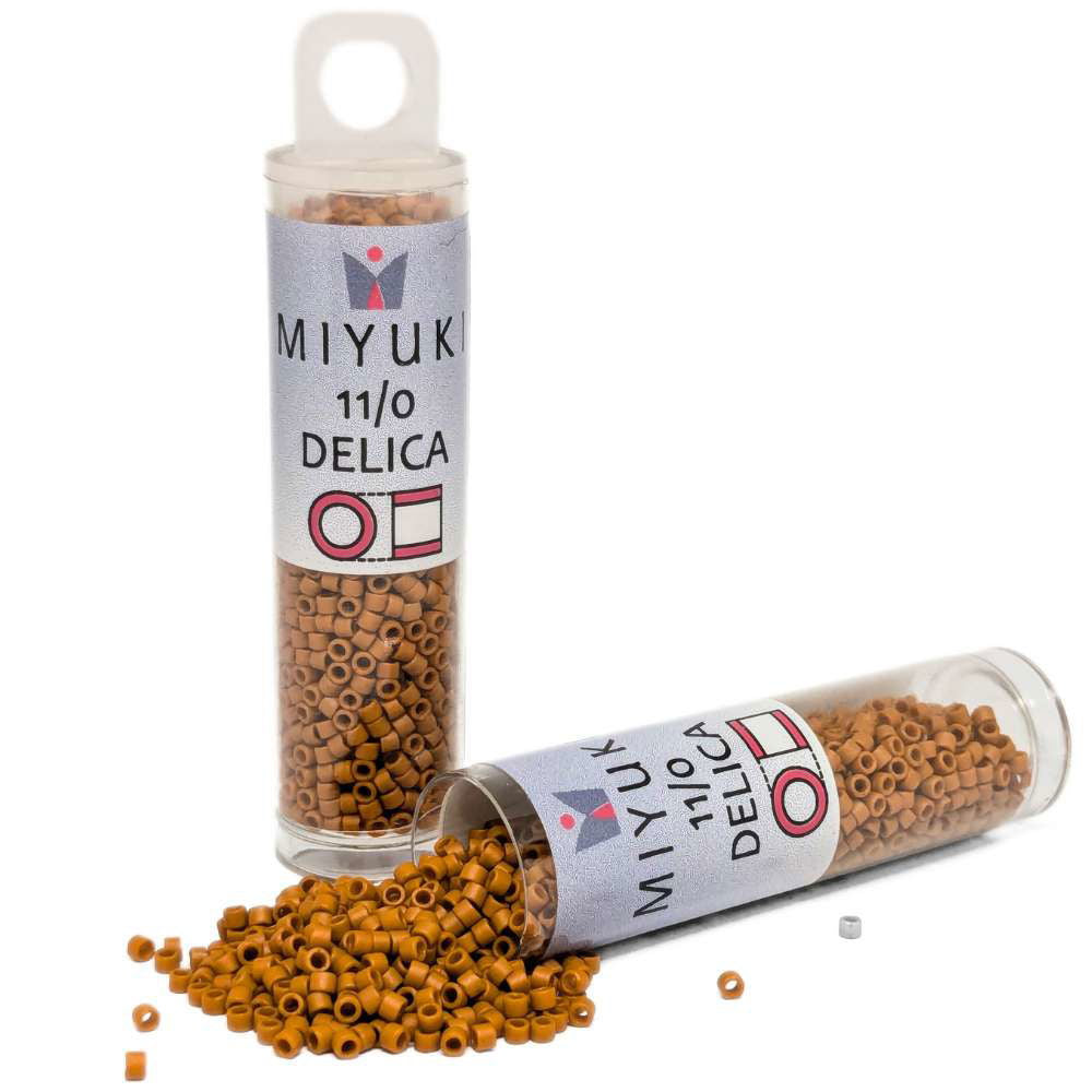 DB2287 Tubo Miyuki Delica 11/0 Frosted Opaque Glaze Burnt Orange 7,2gr - Miyukilandia