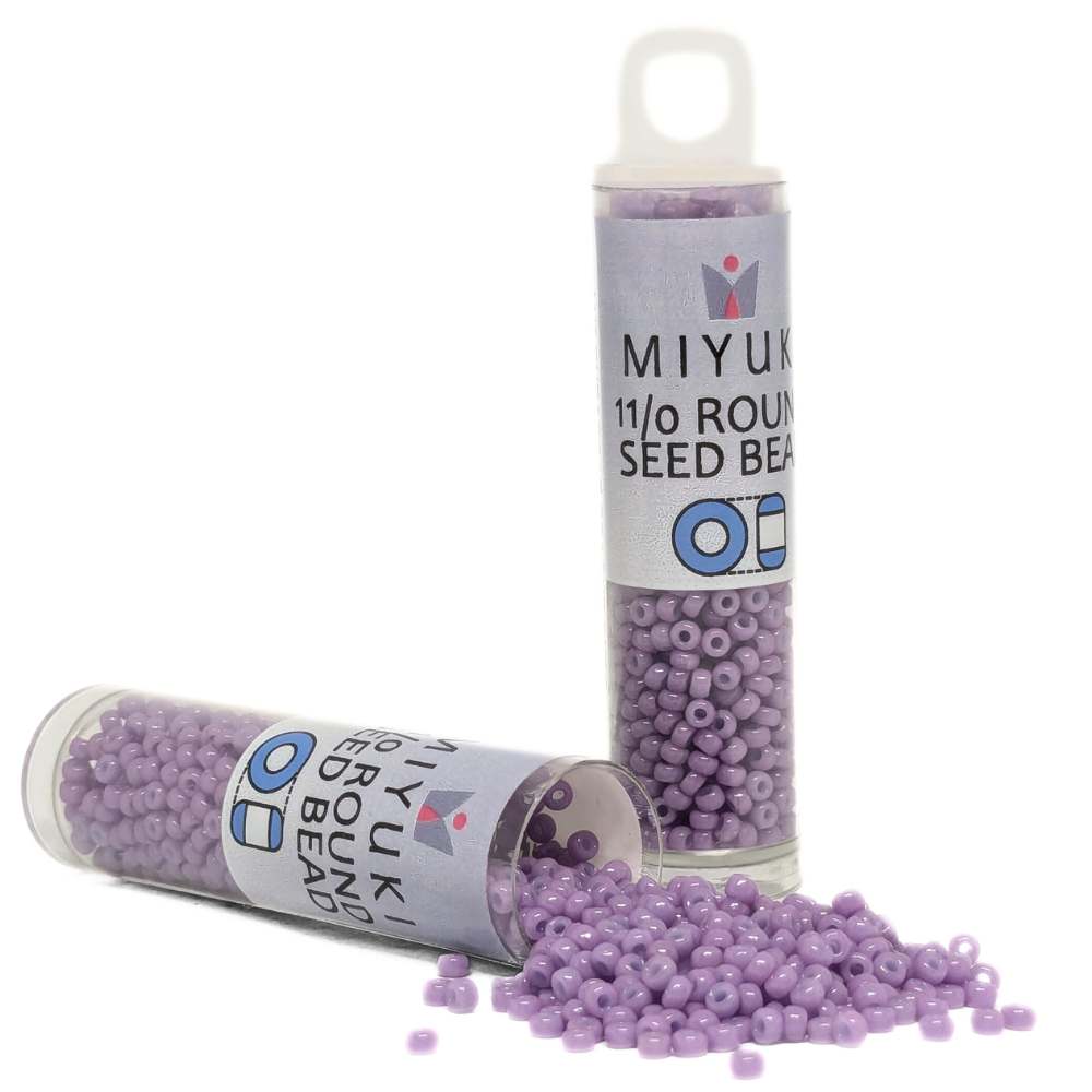 Tubo Rocallas Miyuki 11/0 Duracoat Opaque Dyed Lilac Color 4486 - Miyukilandia