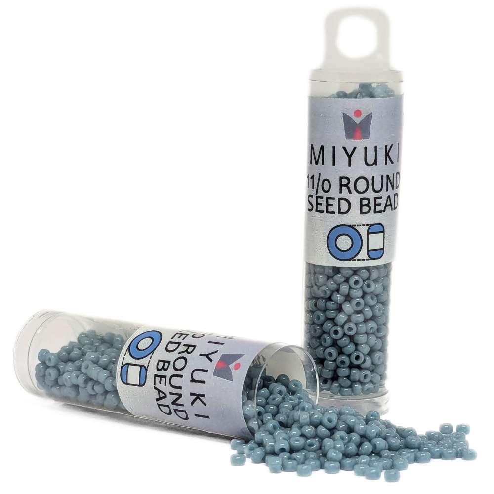 Tubo Rocallas Miyuki 11/0 "Duracoat Opaque Dyed Slate" Color 4479 -