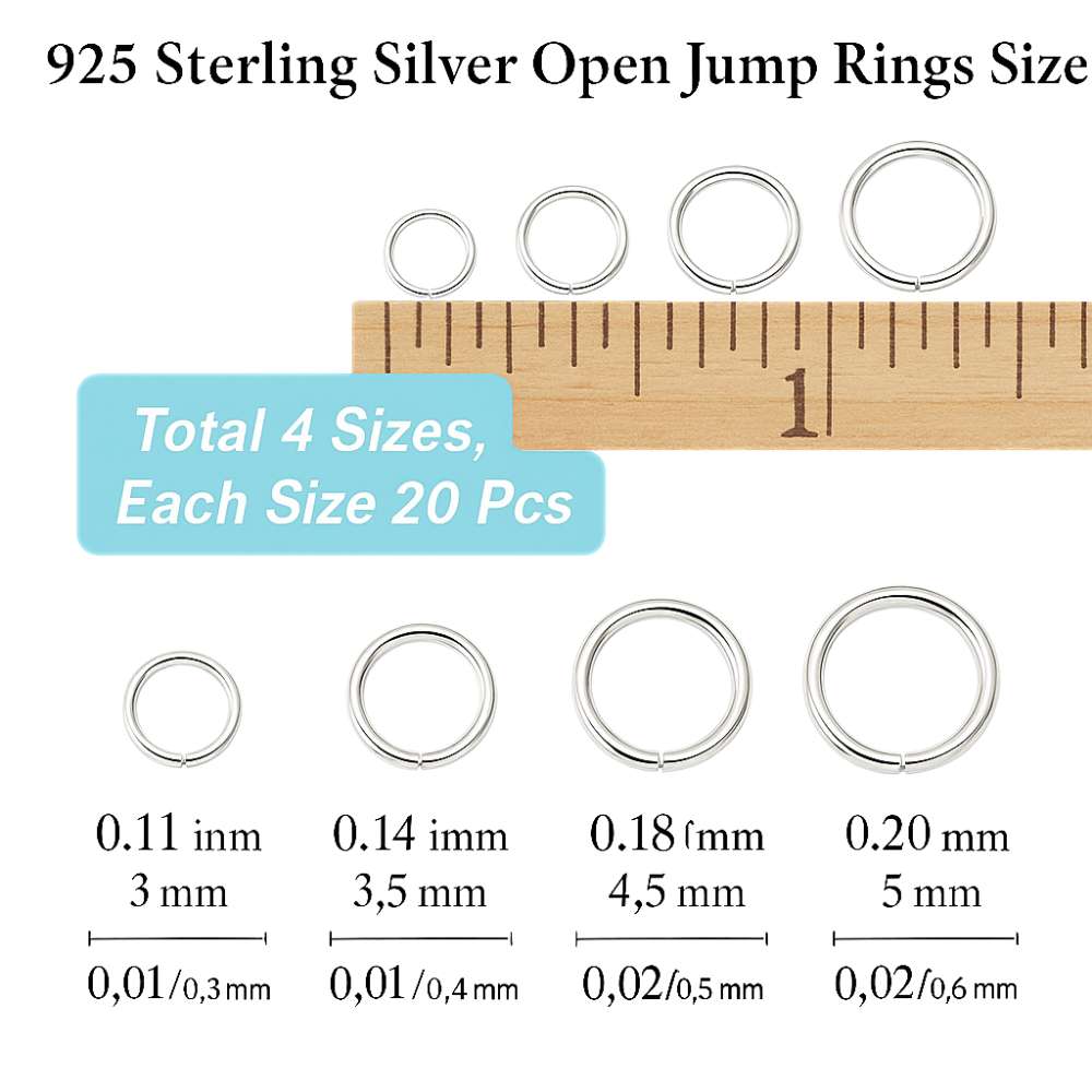 Anillas en plata de ley 925 surtido