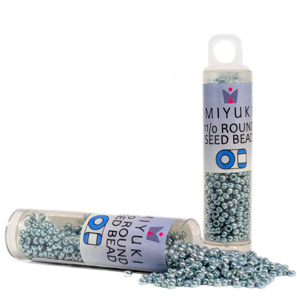 Miyuki Seed Tube 11/0 "Galvanized Dark Blue Gray" Color 1059D