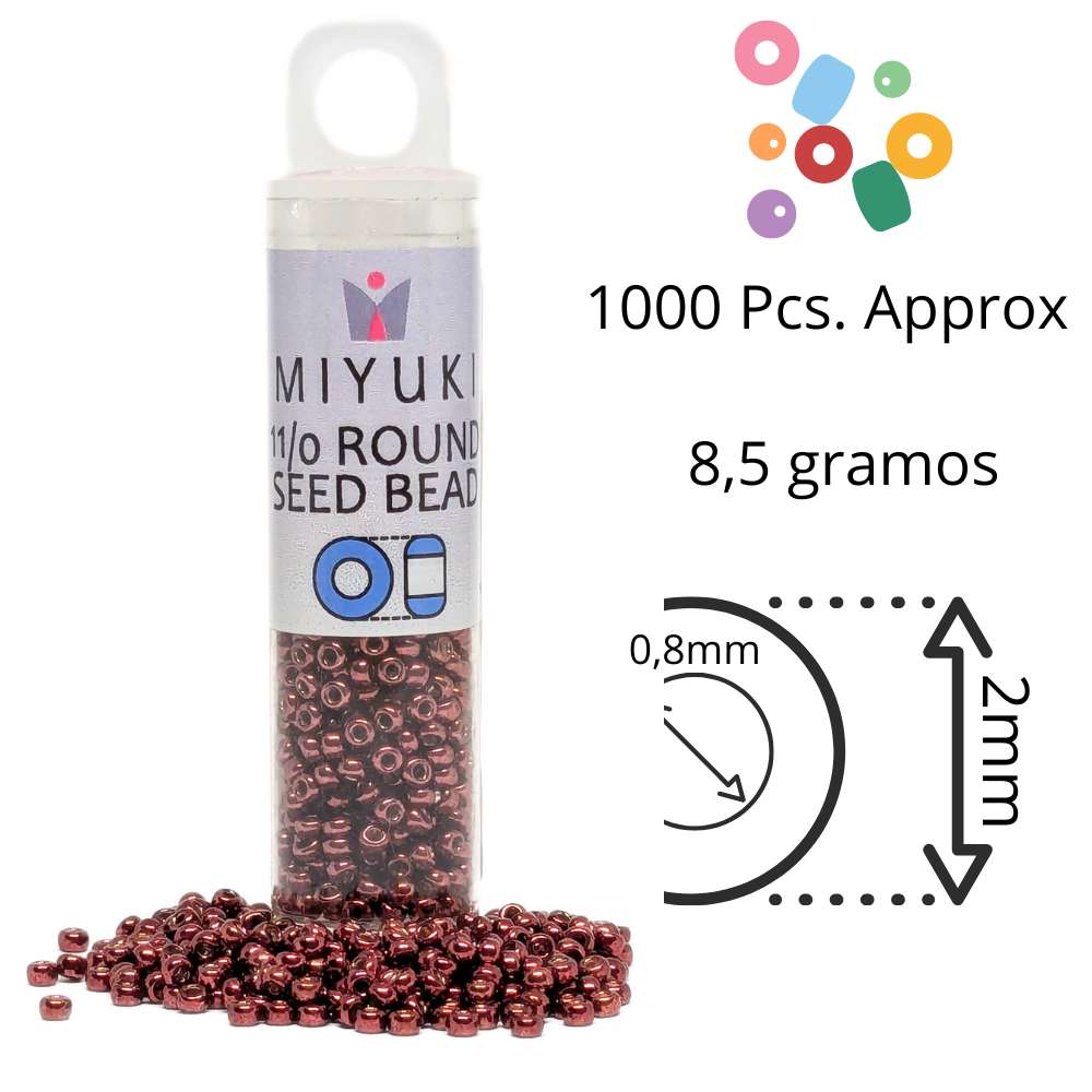 Miyuki Seed Beads Tube 11/0 "Galvanized Wine" Color 1089