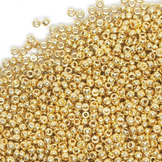 11/0 MIYUKI - rocalla - 24Kt Gold Light Plated - 1gr.  - Miyukilandia