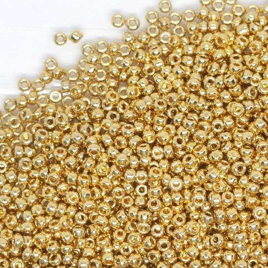 11/0 MIYUKI - rocalla - 24Kt Gold Plated - 1gr.  - Miyukilandia