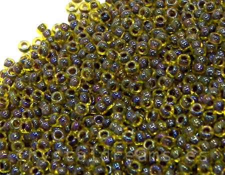 11/0 MIYUKI - rocalla - Amethyst Lined Yellow - 1gr. -  - Crystaldreams Abalorios