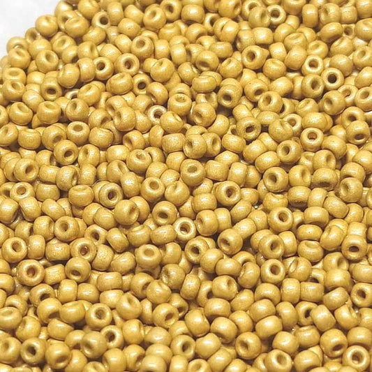 11/0 MIYUKI - rocalla - Duracoat Galvanized Gold Matte - 1gr.  - Miyukilandia