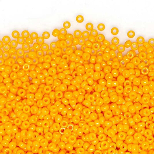 11/0 MIYUKI - rocalla - Duracoat Opaque Dyed Yellow Orange - 1gr.  - Miyukilandia