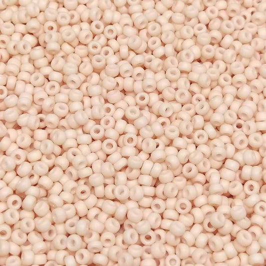 11/0 MIYUKI - rocalla - Fancy Frosted Lt.Peach Tan - 1gr.  - Miyukilandia