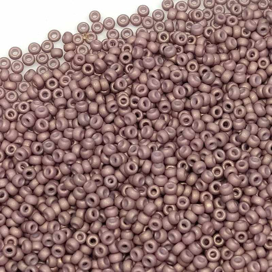 11/0 MIYUKI Rocalla 2027 - Fancy Frosted Palest Cocoa - 1gr.  - Miyukilandia