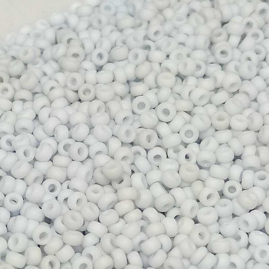 11/0 MIYUKI - rocalla - Fancy Frosted Palest Grey - 1gr.  - Miyukilandia