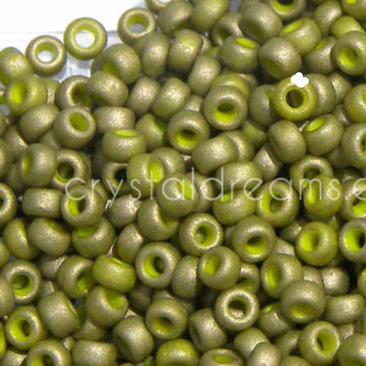 11/0 MIYUKI - rocalla - Fancy Frosted Yellow Green - 1gr.  - Miyukilandia