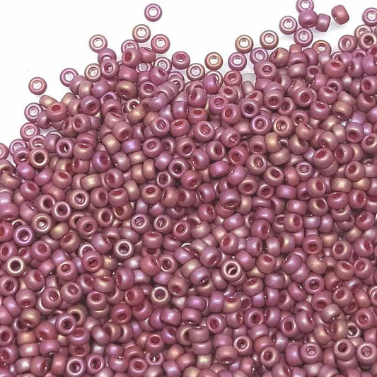 11/0 MIYUKI rocalla 4696 - Op. Glazed. Frosted Dark Red - 1gr.  - Miyukilandia