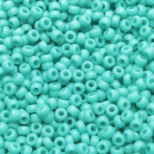 11/0 MIYUKI Rocalla 0412F - Opaque Matte Turquoise Green - 1gr.  - Miyukilandia