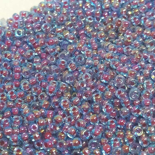 11/0 MIYUKI - rocalla - Pink Lined Aqua AB - 1gr. -  - Crystaldreams Abalorios