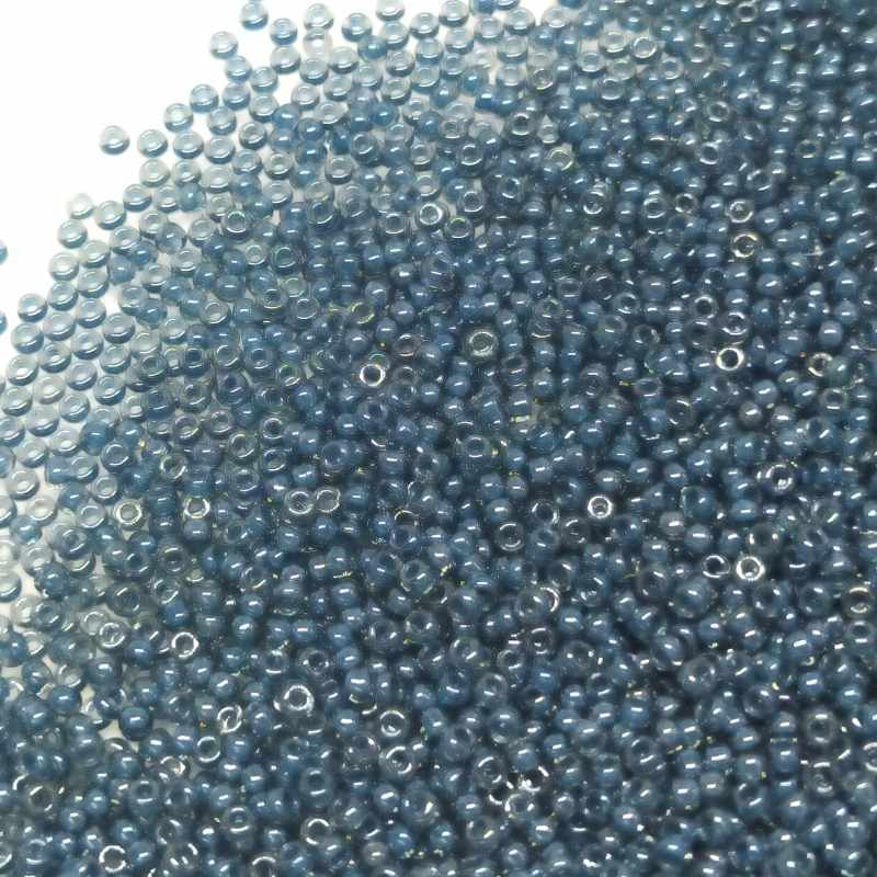 11/0 MIYUKI - rocalla - Transparent Steel-Blue Luster - 1gr.  - Miyukilandia