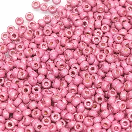 11/0 MIYUKI rocalla 4210F Duracoat Galvanized Matte Hot Pink - 1gr.  - Miyukilandia