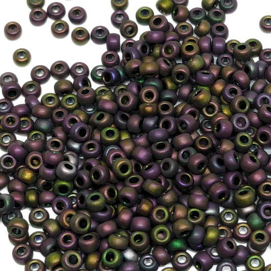 11/0 MIYUKI - rocalla Matte Green Purple - 1 gr. -  - Crystaldreams Abalorios