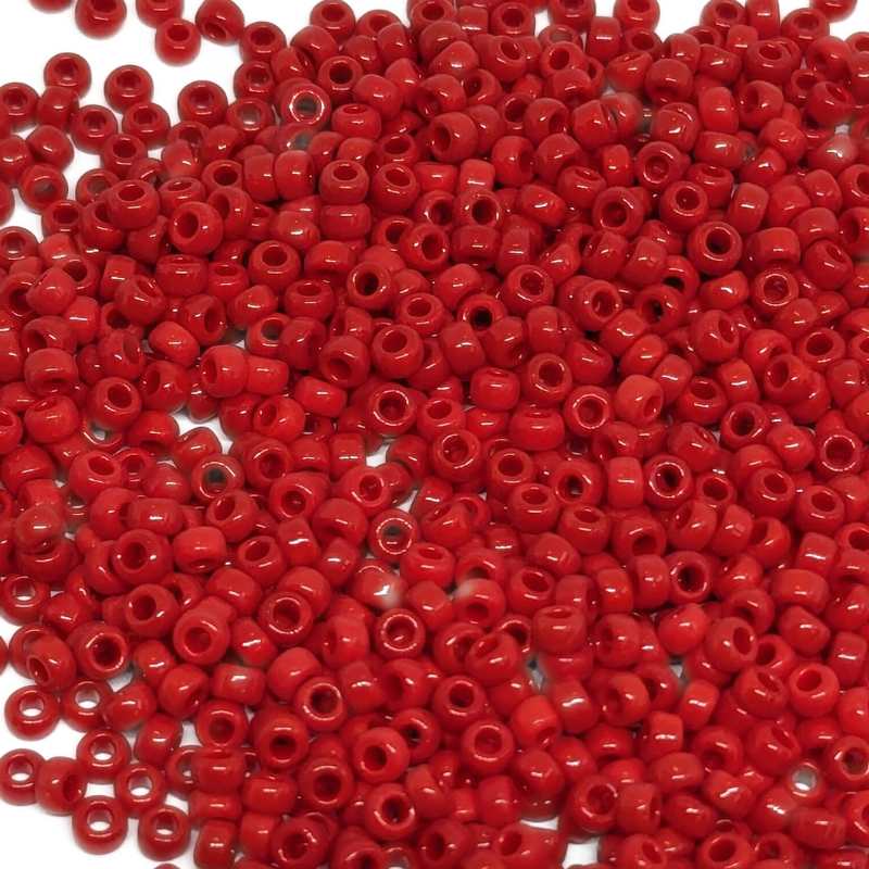 11/0 MIYUKI - rocalla - Opaque Dark Red 408 - 1gr.  - Miyukilandia