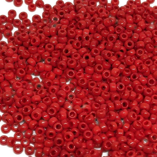 11/0 MIYUKI - rocalla - Opaque Dark Red 408 - 1gr.  - Miyukilandia