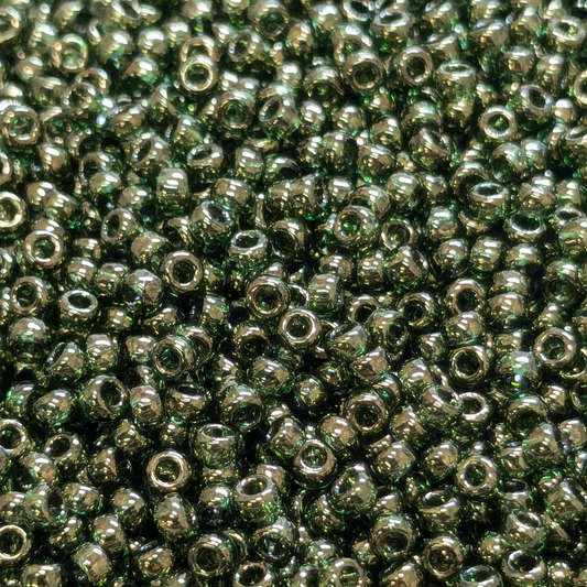 11/0 MIYUKI Rocalla 0306 - Olive Green Gold Luster - 1gr.  - Miyukilandia