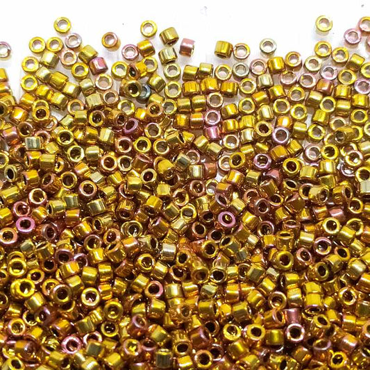 11/0 MIYUKI delica DB0501 - 24 kt. Gold Iris - 1gr.  - Miyukilandia