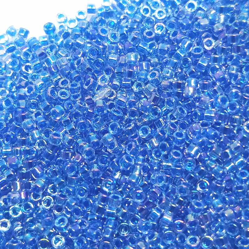 11/0 MIYUKI delica DB0077 - Color Lined Blue AB - 1gr.  - Miyukilandia
