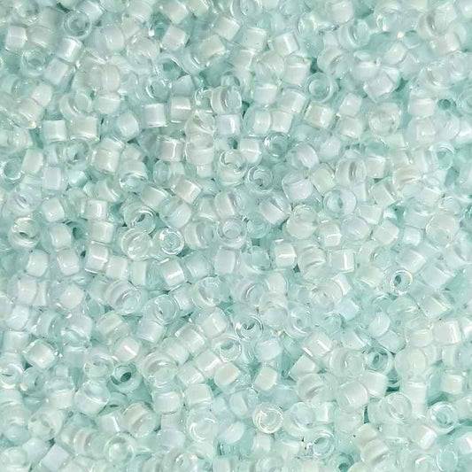 11/0 MIYUKI delica DB0078 - Crystal Aquamarine AB Lined - 1gr.  - Miyukilandia