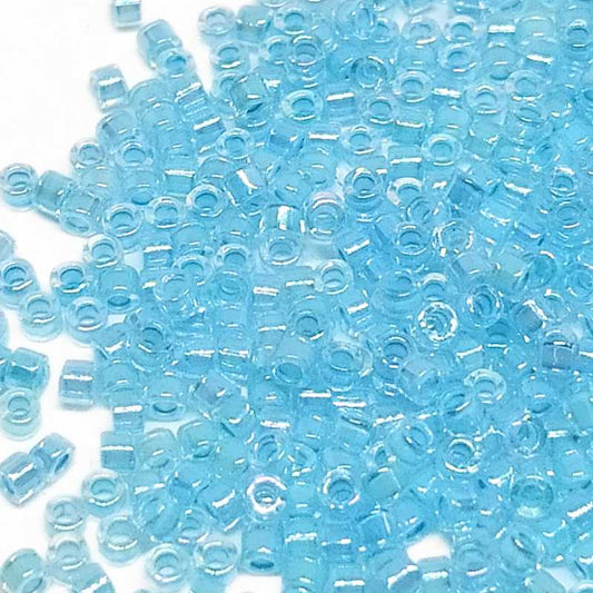 11/0 MIYUKI delica DB0057 - Crystal Blue Sky AB Lined - 1gr.  - Miyukilandia