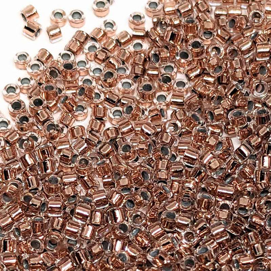 11/0 MIYUKI delica DB0037 - Crystal Copper Lined - 1gr.  - Miyukilandia