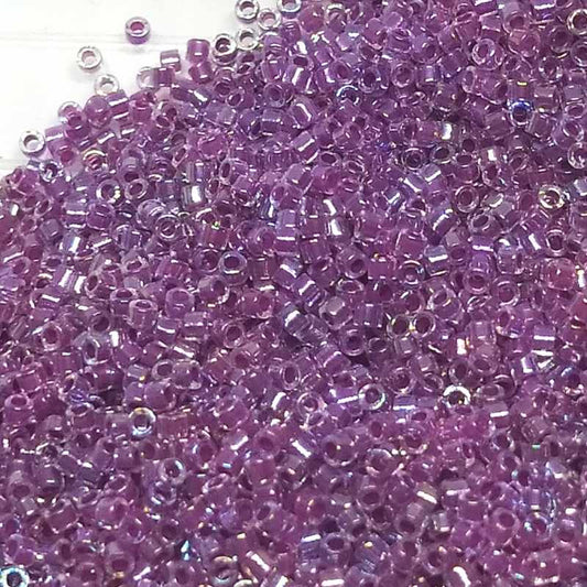 11/0 MIYUKI delica DB0056 - Crystal Magenta AB lined - 1gr.  - Miyukilandia