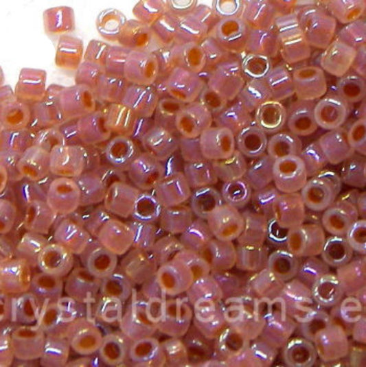 11/0 MIYUKI delica DB1733- Dark Peach Lined Opal AB - 1gr.  - Miyukilandia