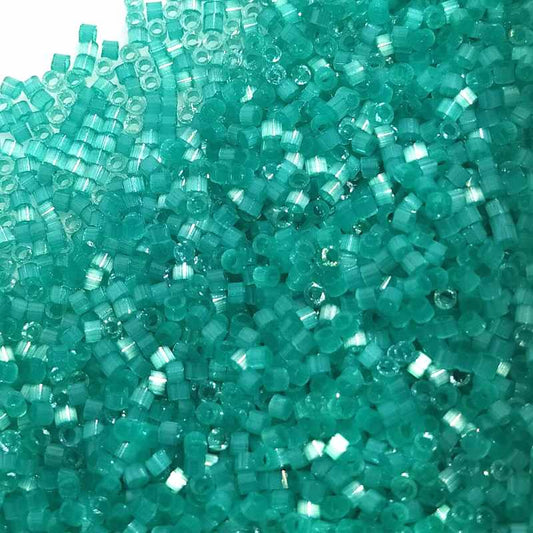 11/0 MIYUKI delica DB1813 - Dyed Aqua Green Silk Satin 1gr.  - Miyukilandia