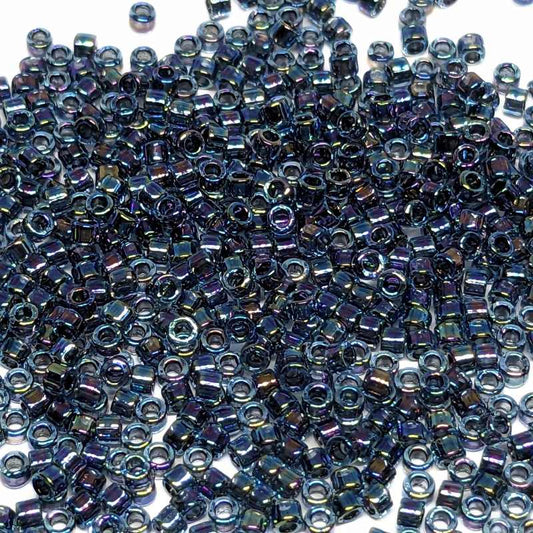 11/0 MIYUKI delica DB0085 - Dyed Color Dark Blue AB - 1gr.  - Miyukilandia