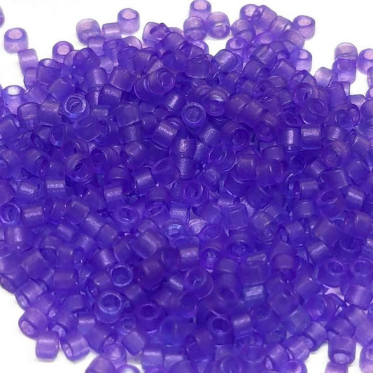 11/0 MIYUKI delica DB0783 - Dyed Matte Transp. Purple - 1gr.  - Miyukilandia