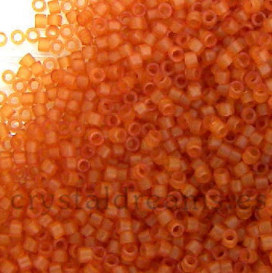 11/0 MIYUKI delica DB0781 - Dyed Matte Transparent Amber - 1gr.  - Miyukilandia