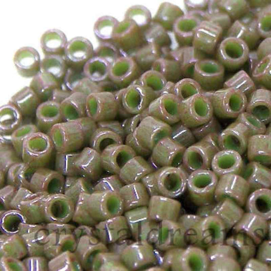 11/0 MIYUKI delica DB0657 - Dyed Opaque Olive - 1gr.  - Miyukilandia