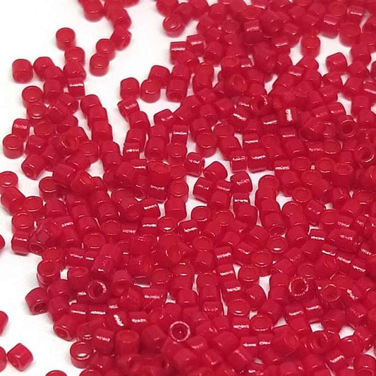 11/0 MIYUKI delica DB0791 - Dyed Opaque Red - 1gr.  - Miyukilandia