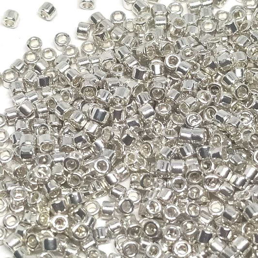 11/0 MIYUKI delica DB0035 - Galvanized Silver Metallic - 1gr.  - Miyukilandia