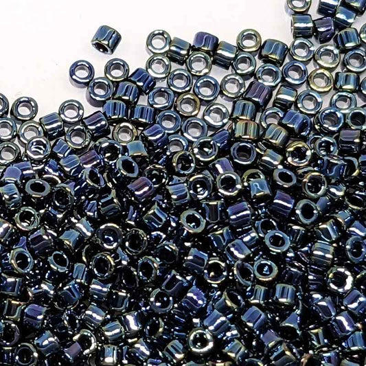 11/0 MIYUKI delica DB0006 - Gunmetal Iris - 1gr.  - Miyukilandia
