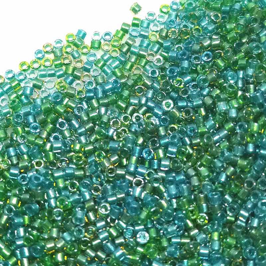 11/0 MIYUKI delica DB0984 - Lined Aqua/Teal - 1 gr.  - Miyukilandia