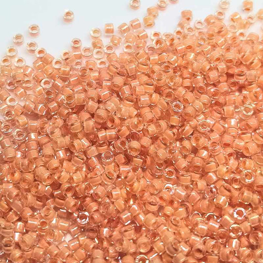 11/0 MIYUKI delica DB0068 - Lined Yellow Orange AB - 1gr.  - Miyukilandia