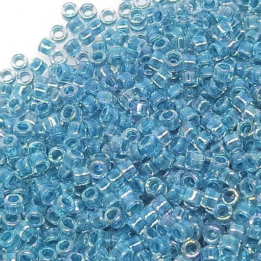 11/0 MIYUKI delica DB0058 - Marine Blue Lined Crystal AB - 1gr.  - Miyukilandia