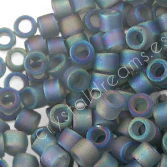 11/0 MIYUKI delica DB0863 - Mate Transparent Grey AB - 1gr.  - Miyukilandia