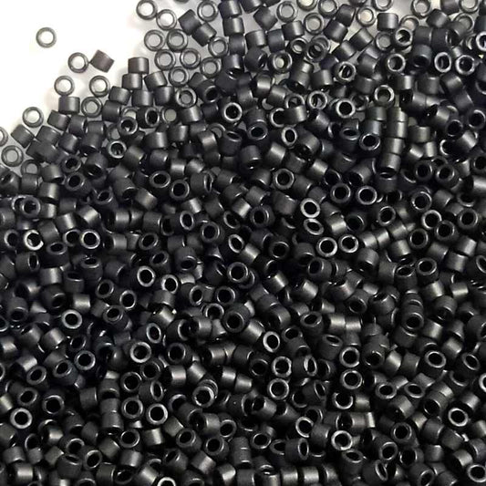 11/0 MIYUKI delica DB0310 - Matte Black - 1gr.  - Miyukilandia