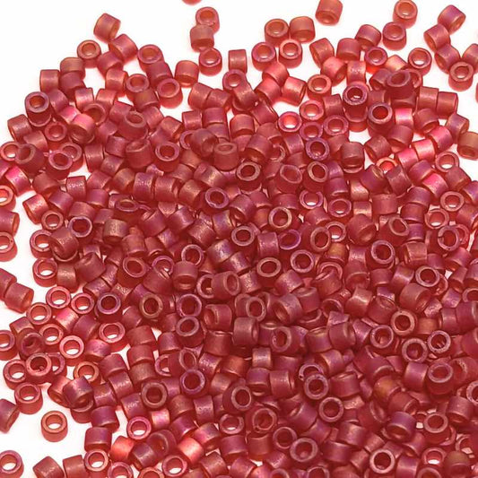 11/0 MIYUKI delica DB0856 - Matte Light Red AB - 1gr.  - Miyukilandia