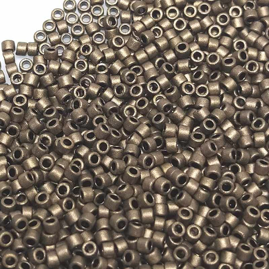 11/0 MIYUKI delica DB0322 - Matte Metallized Bronze - 1gr.  - Miyukilandia